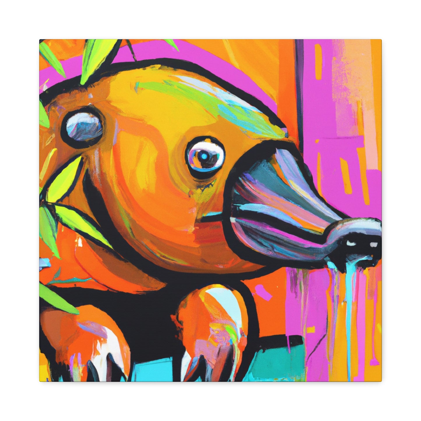 Platypus in Reflection - Canvas