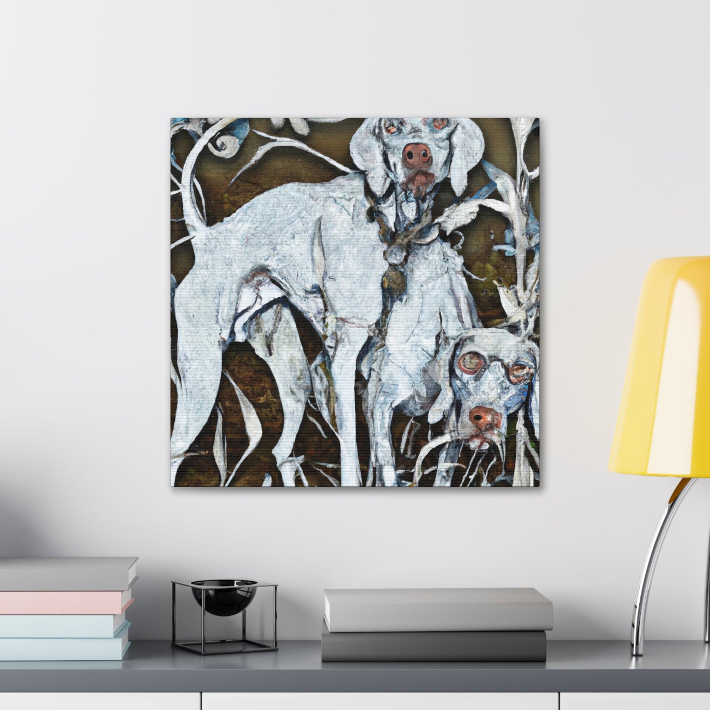 "Proud Weimaraner Portrait" - Canvas