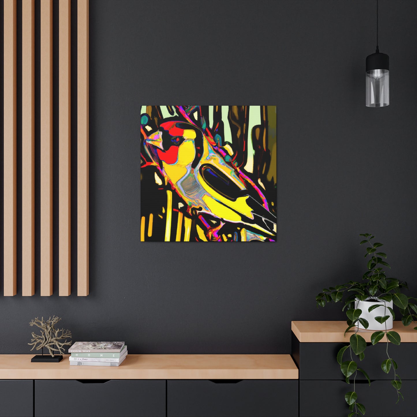 "American Goldfinch Flight" - Canvas