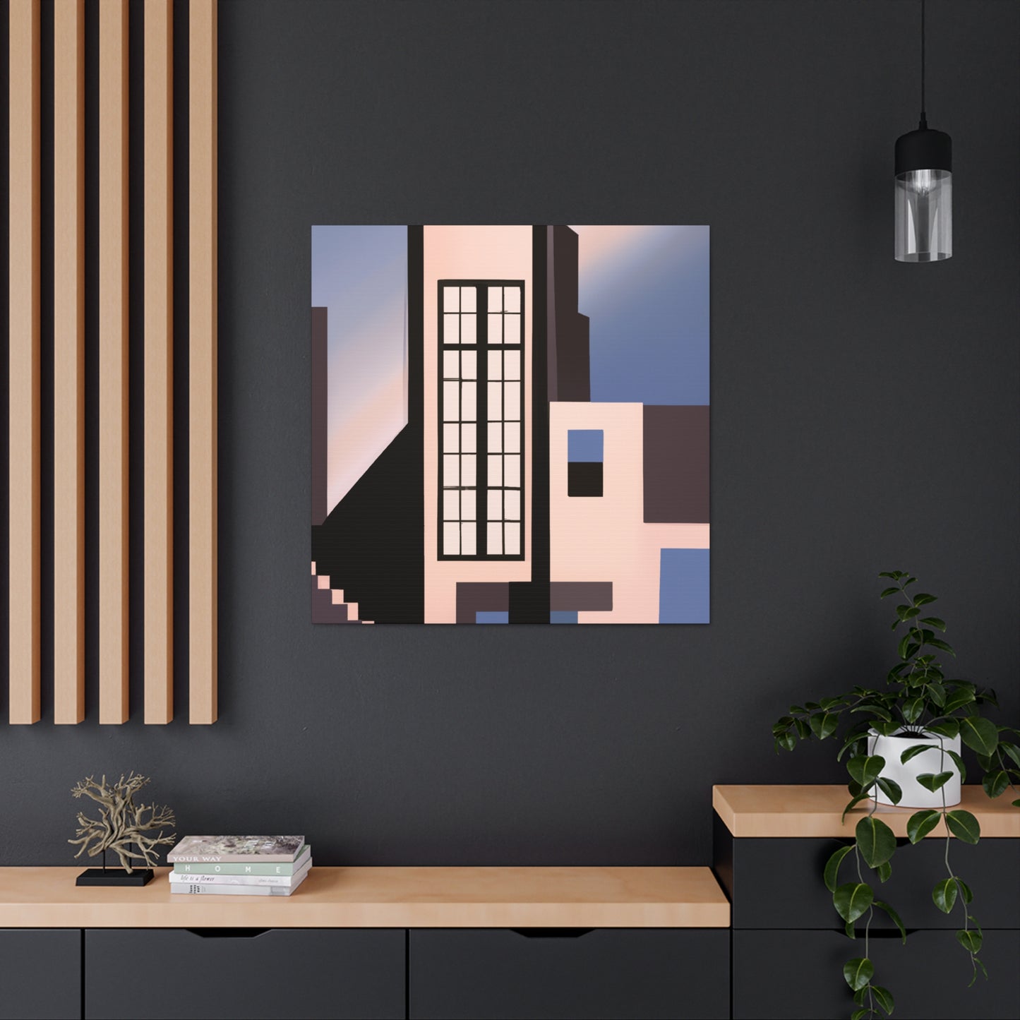 "Minimalist Art Deco Beauty" - Canvas