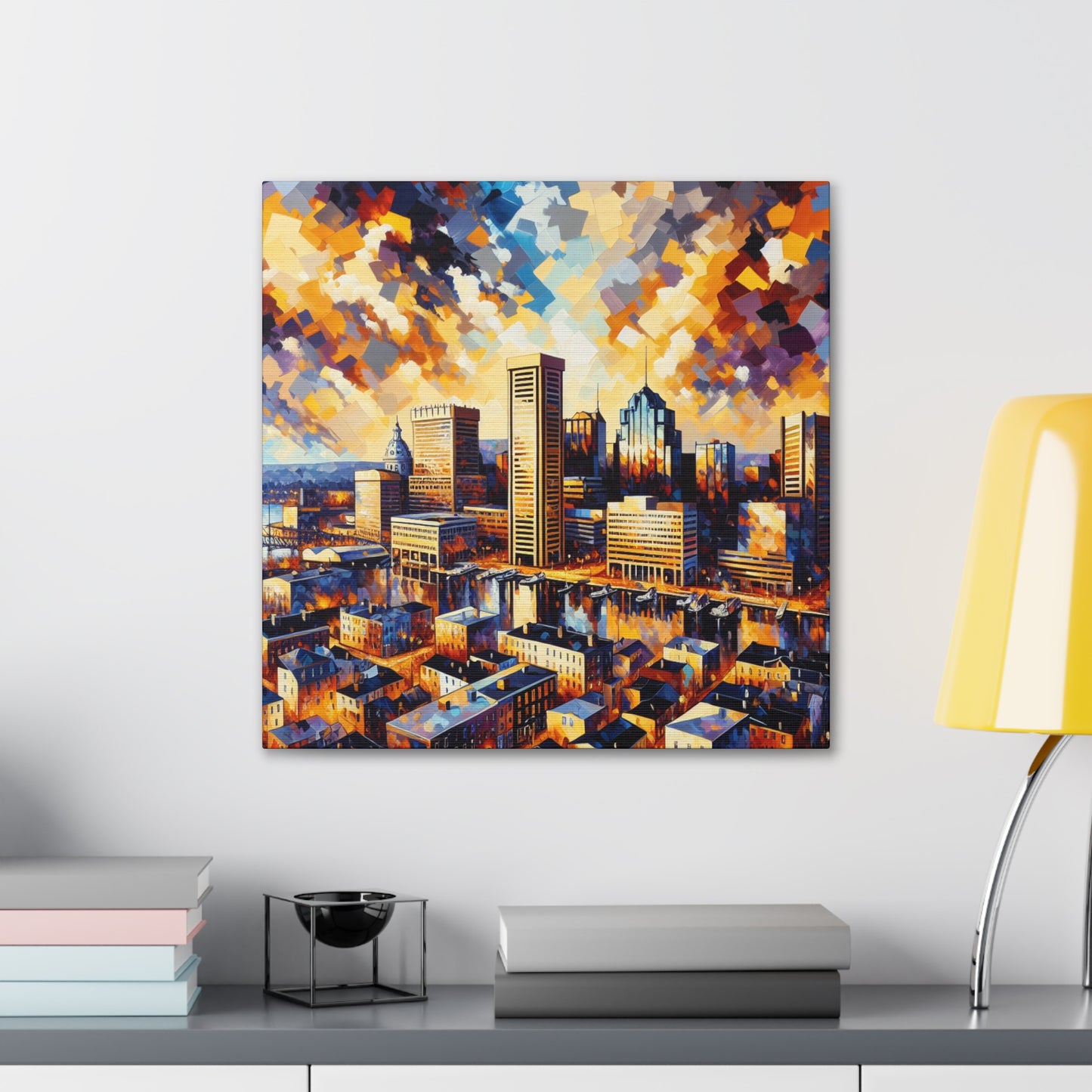 "Abstract Charm City Reflection" - Canvas