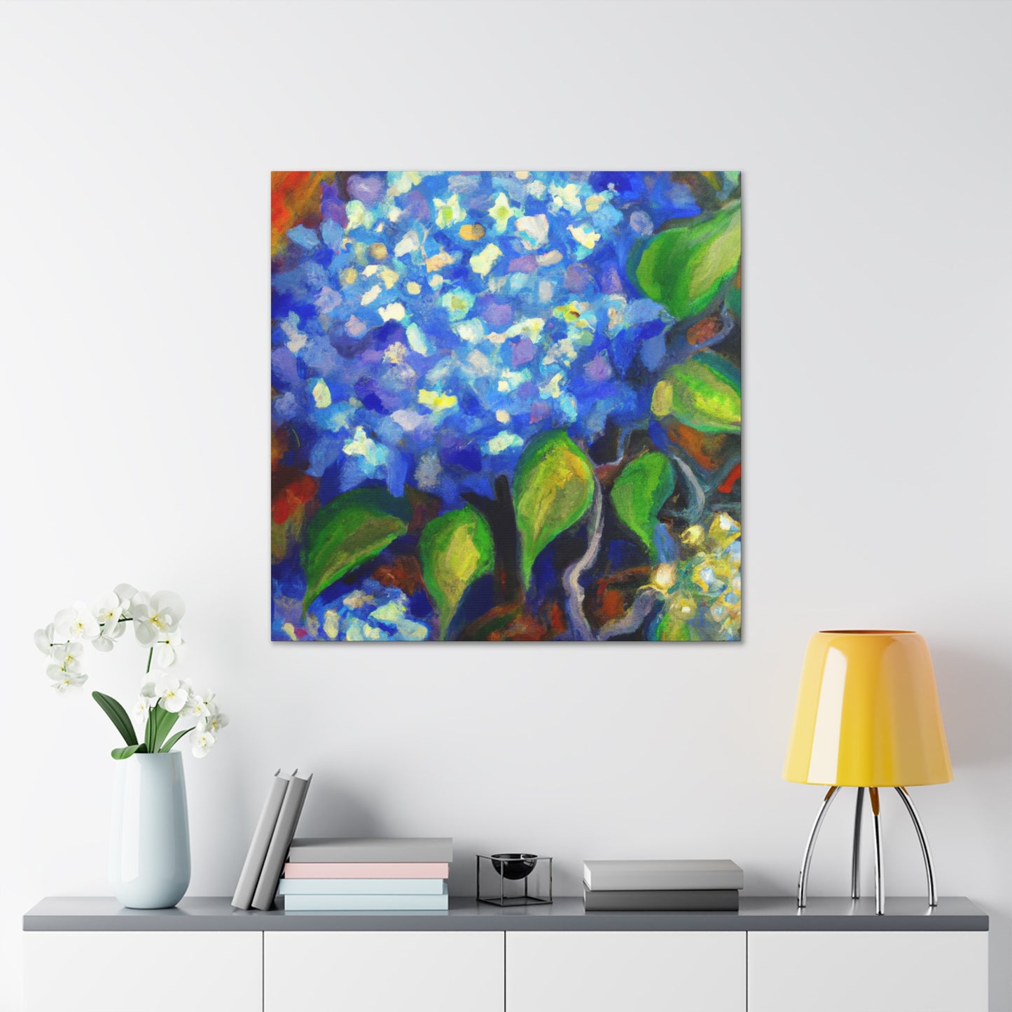 "Hydrangea's Splendid Bloom" - Canvas