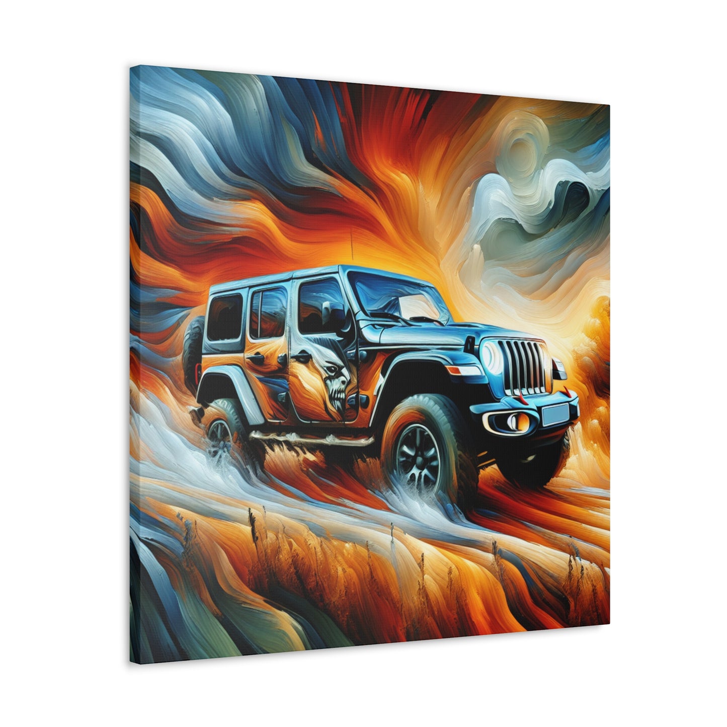 "Mystical Jeep Dreamscape" - Canvas