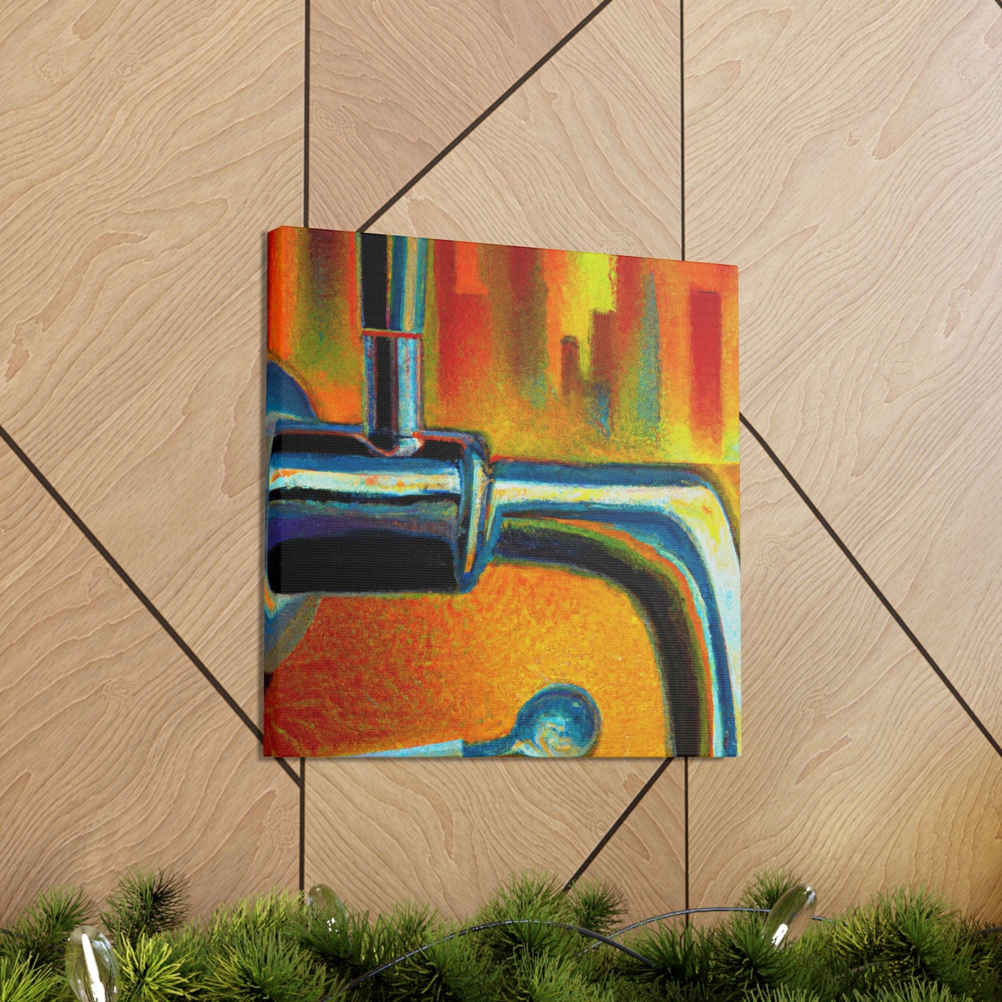 "Bar Tap Landscape Scene" - Canvas