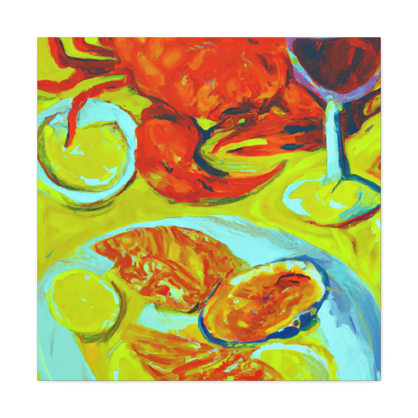 "Seafood in Post-Impressionism" - Canvas