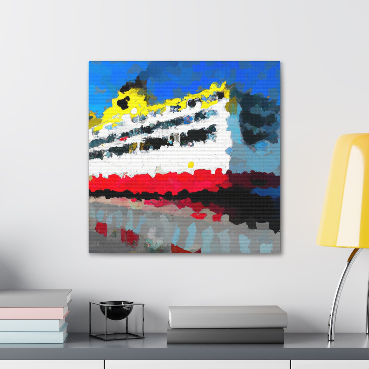 Ferry by Moonlight. - Canvas