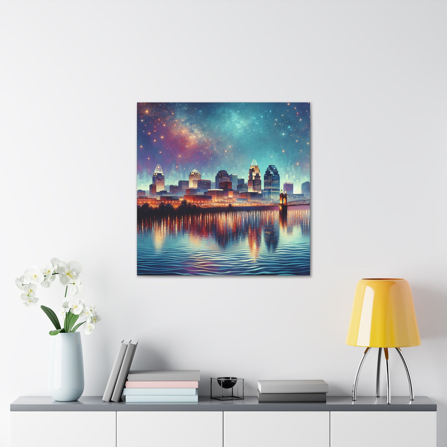 "Urban Tapestry of Cincinnati" - Canvas