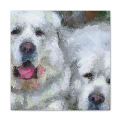 "Great Pyrenees Impressionism" - Canvas