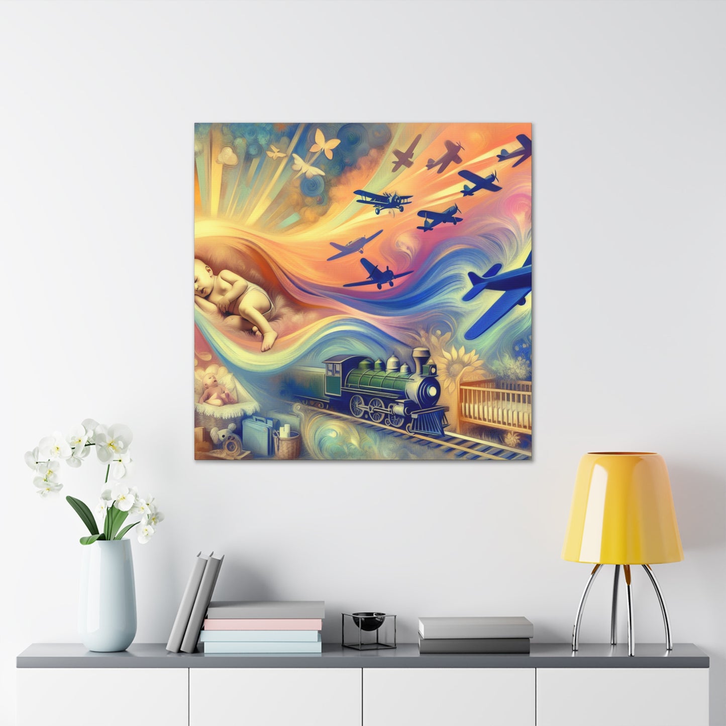 Whimsical Transportation Dreams - Canvas