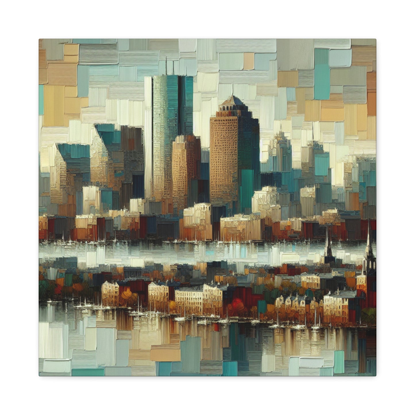 "Harbor Hues of Boston" - Canvas