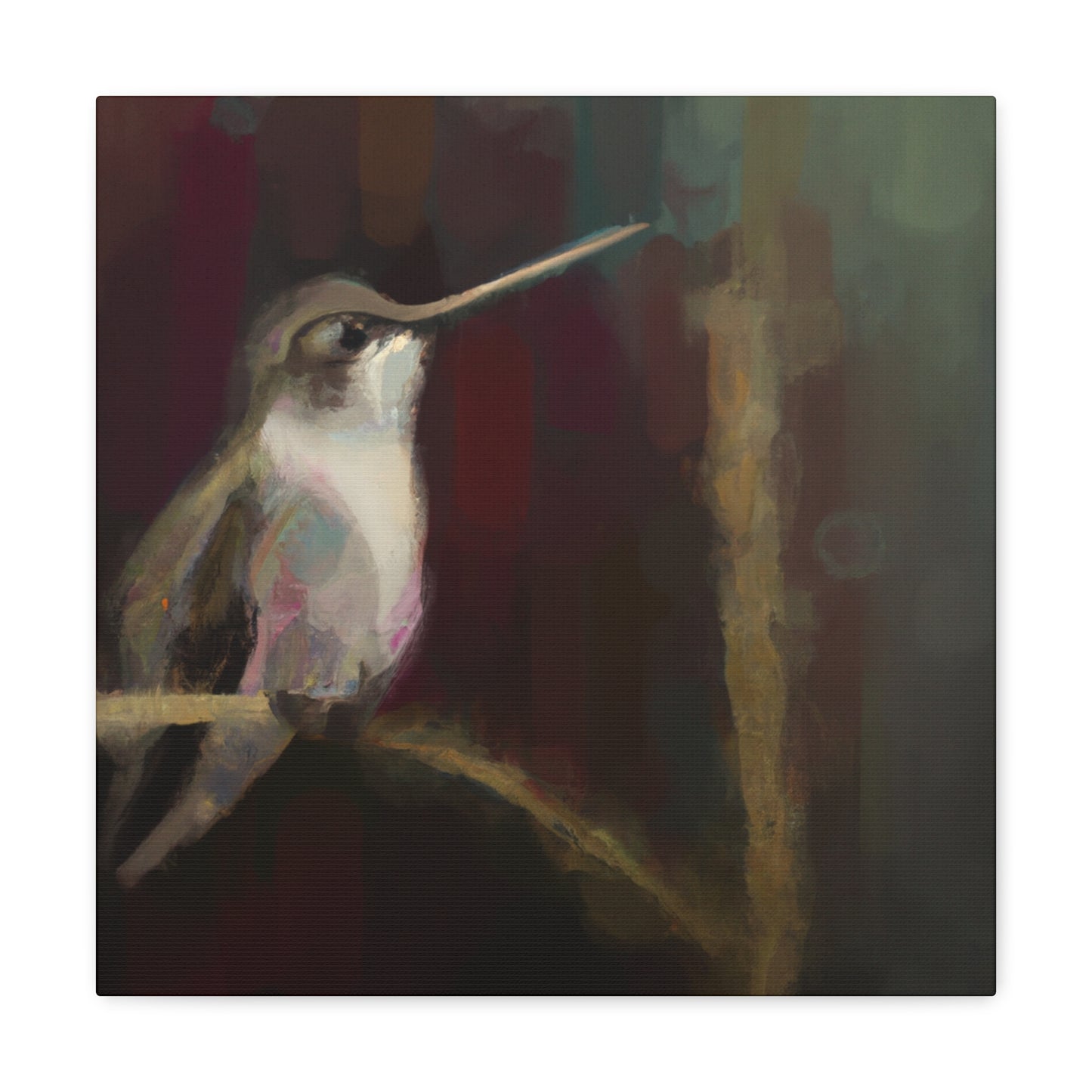 "Hummingbird in Expressionism". - Canvas