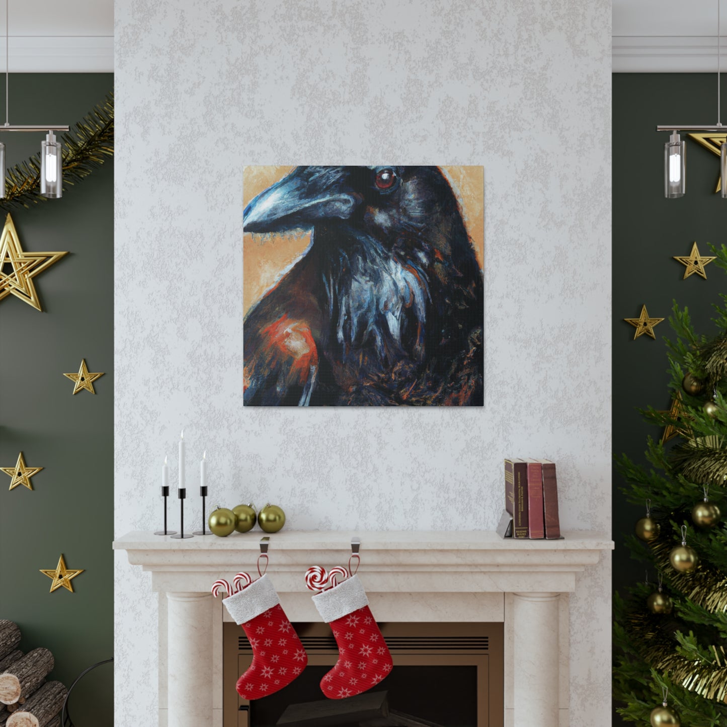 American Crow Realism. - Canvas