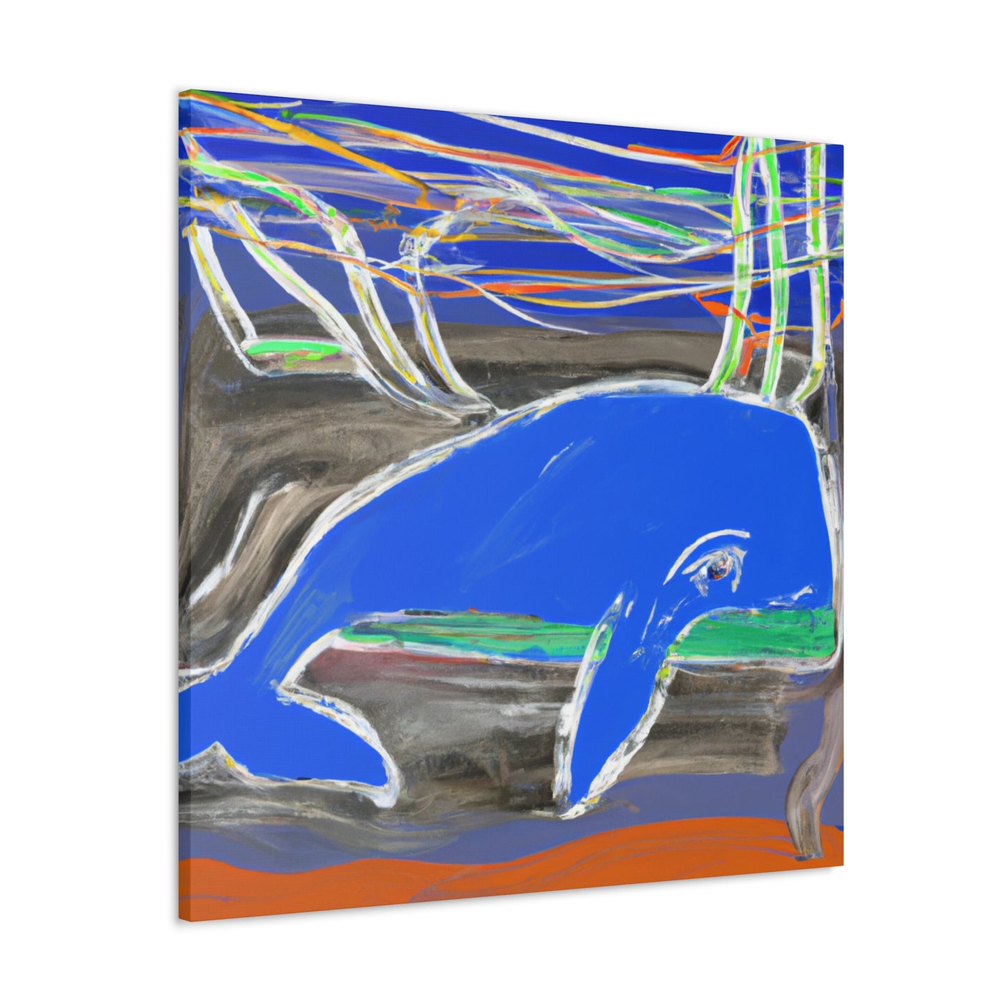 "Whale's Awesome Expression" - Canvas