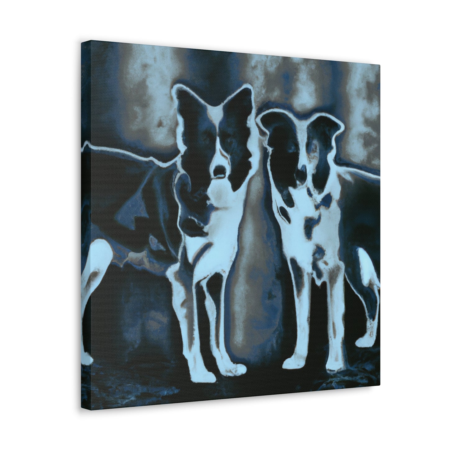 "Collie In Abstract Moonlight" - Canvas