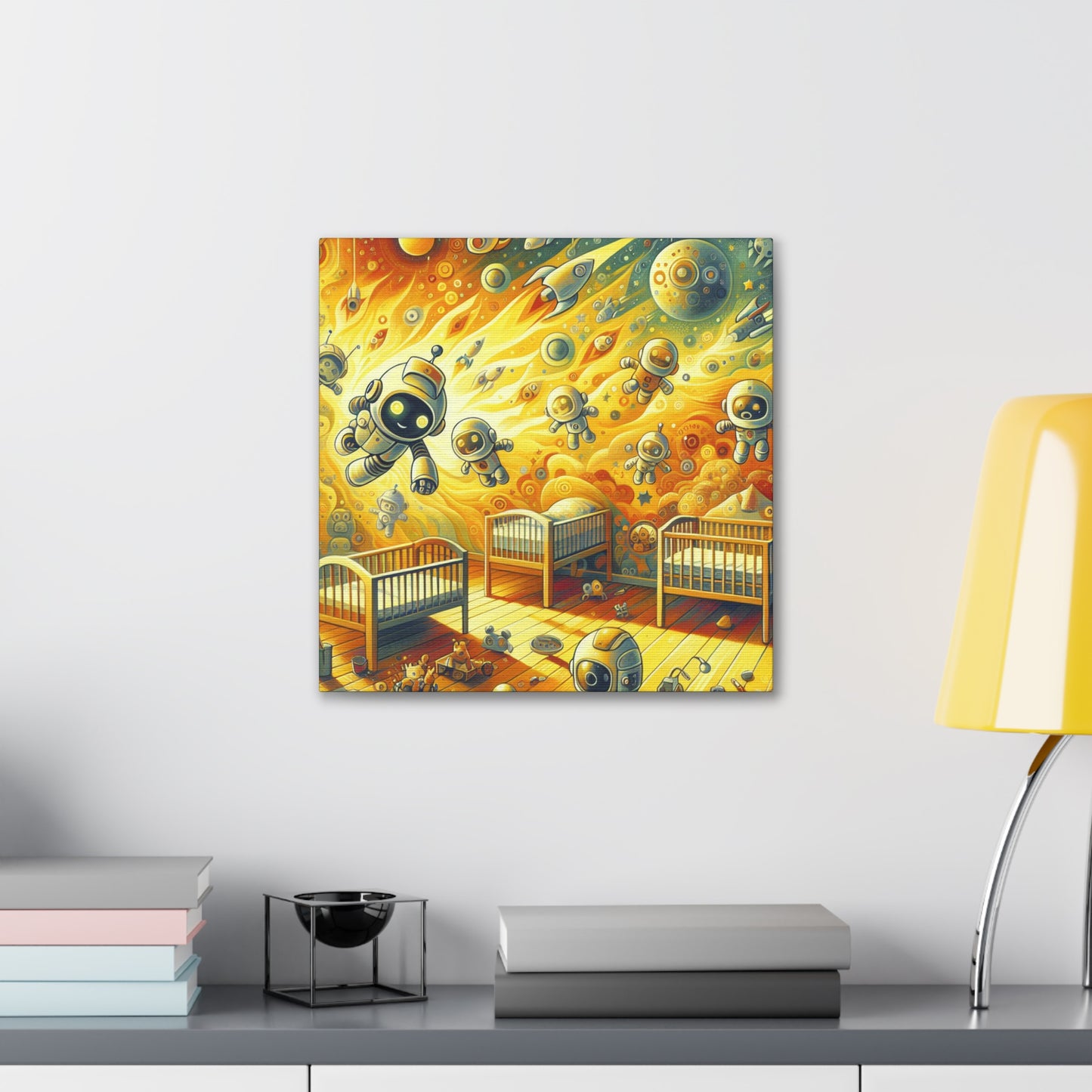 "Robotic Cosmic Capers" - Canvas