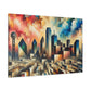 "Whirling Metropolis Vibrations" - Canvas