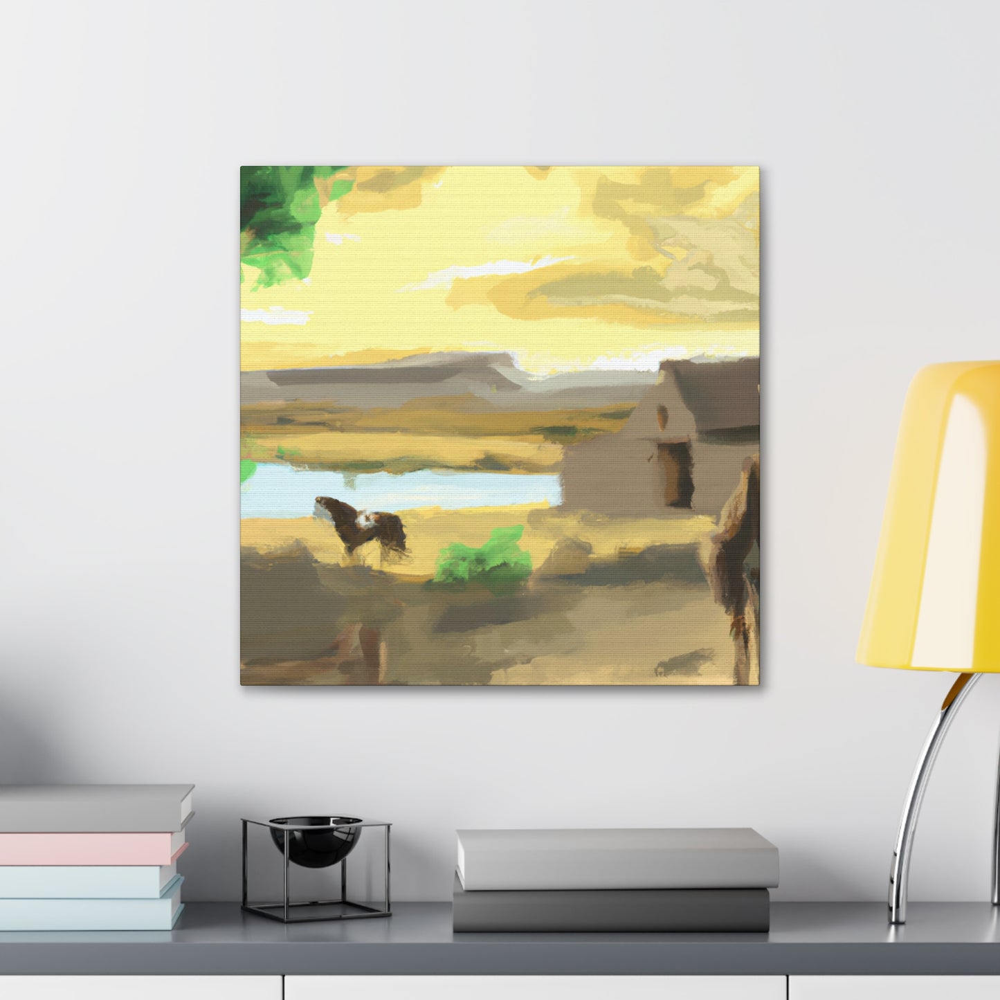 "Rugged Western Mountain Scene" - Canvas