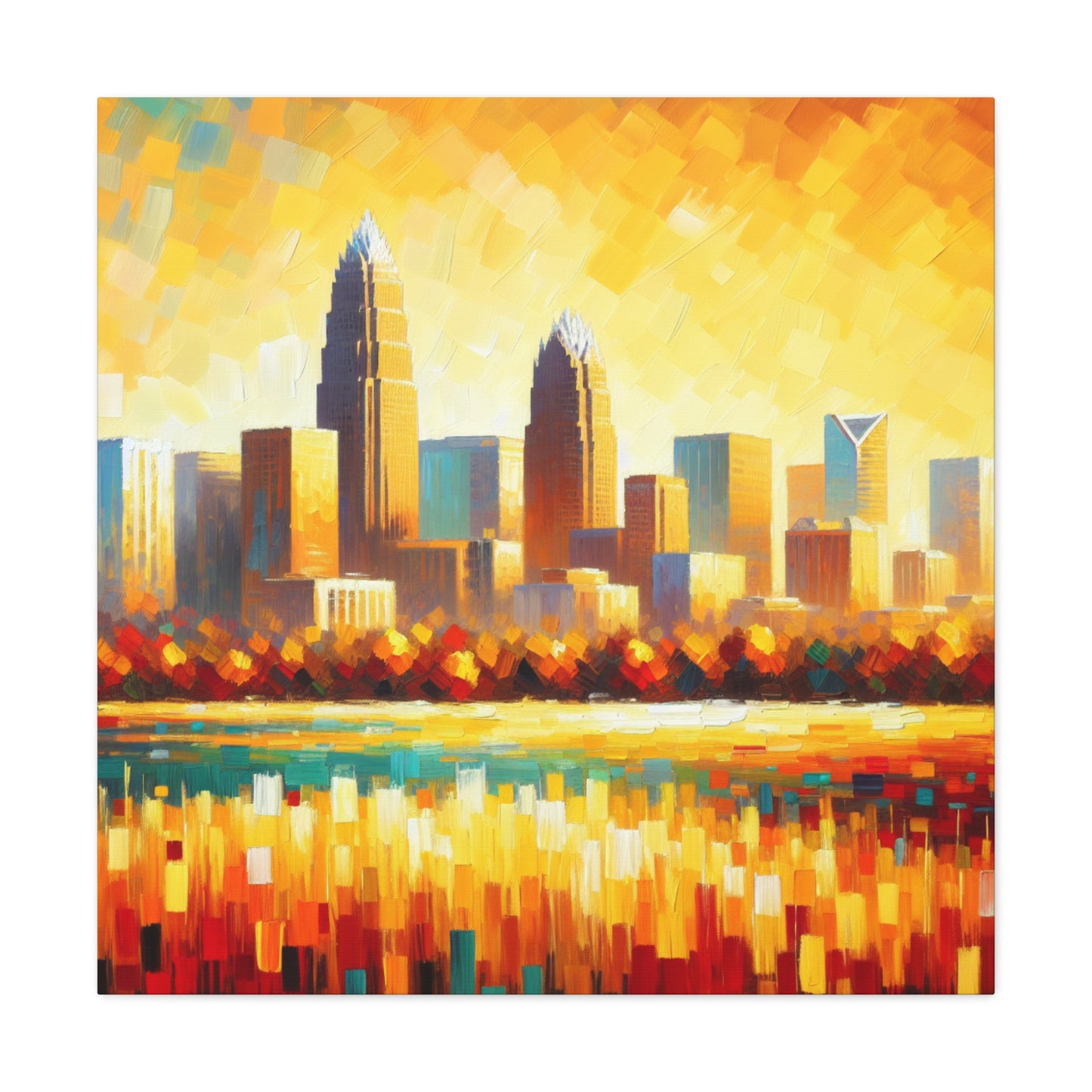 "Vibrant Carolina Hearth" - Canvas