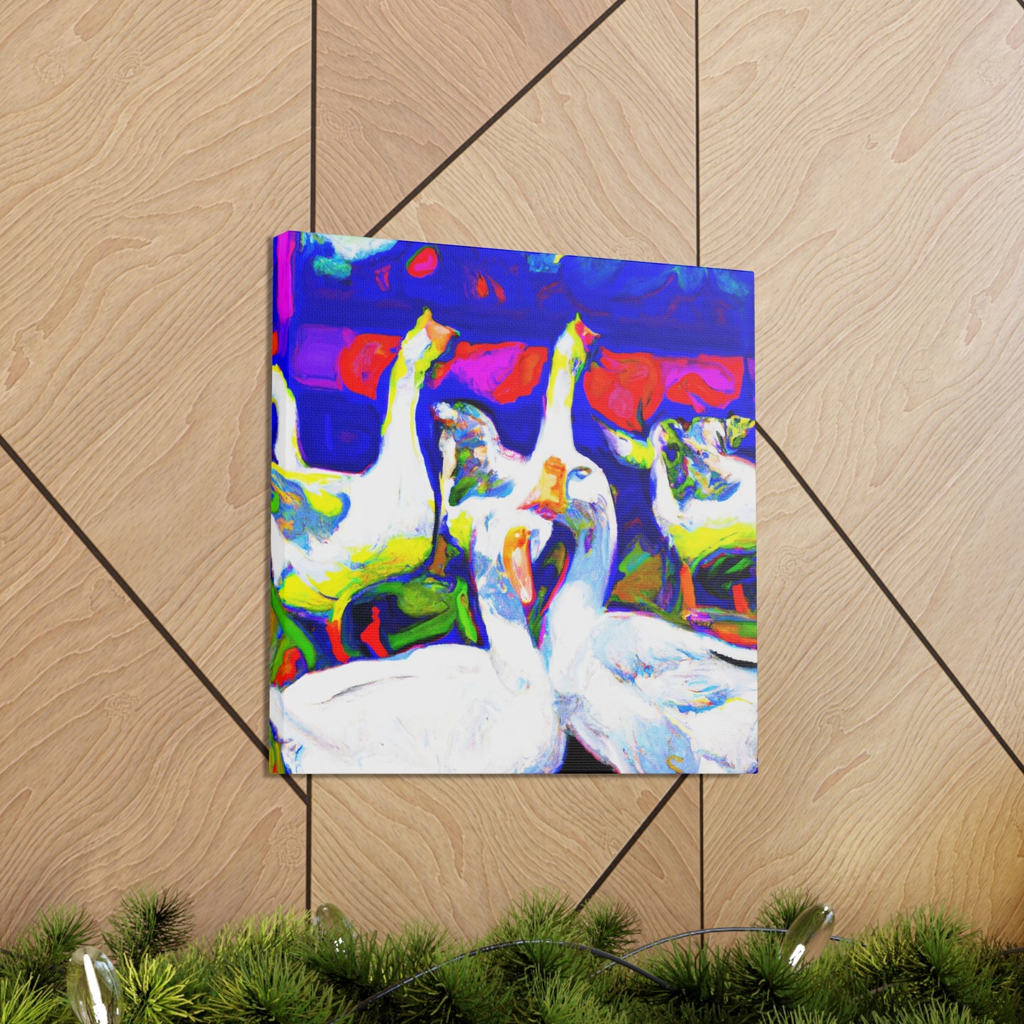 "Geese Flight Impressionism" - Canvas