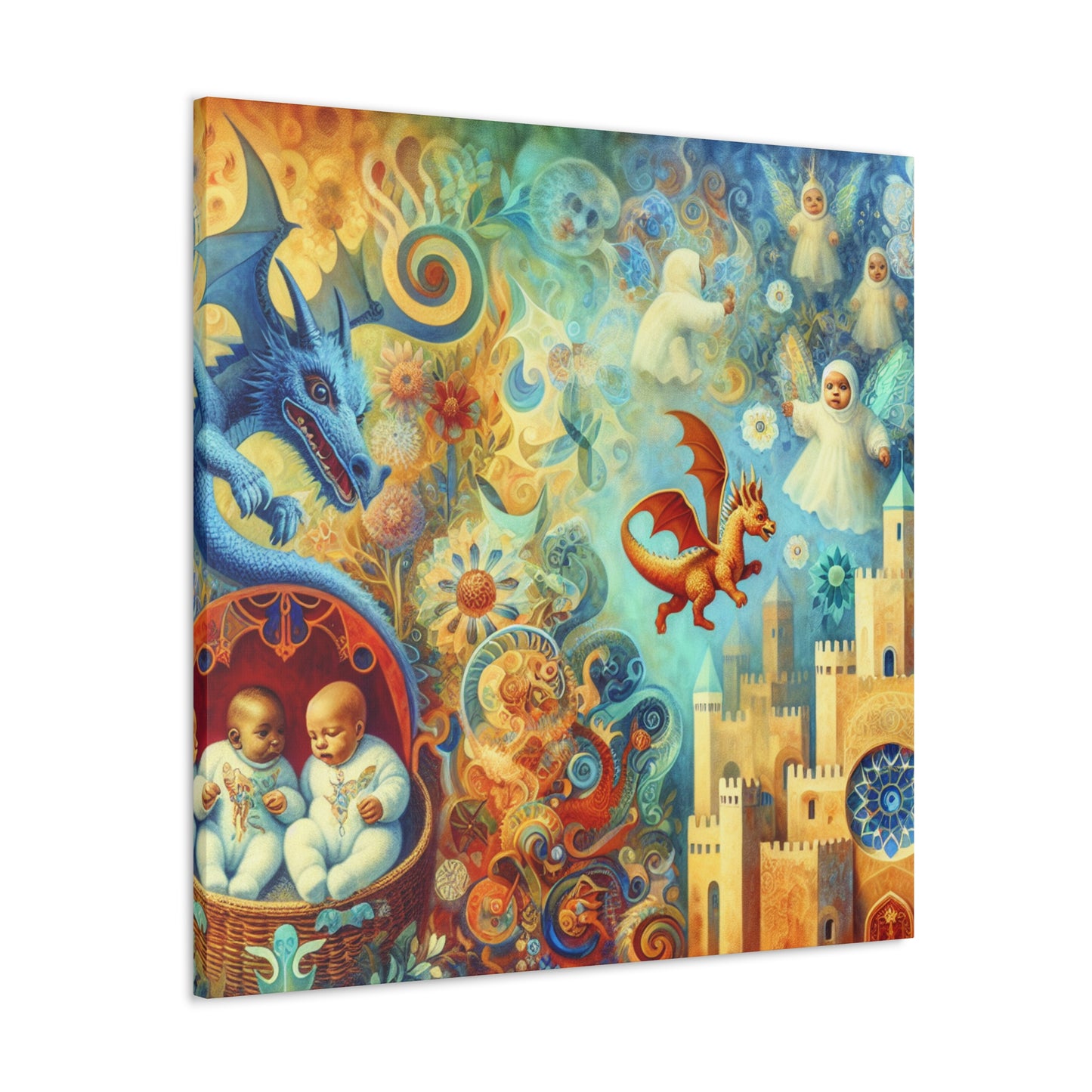 Whimsical Dragon Kingdom - Canvas