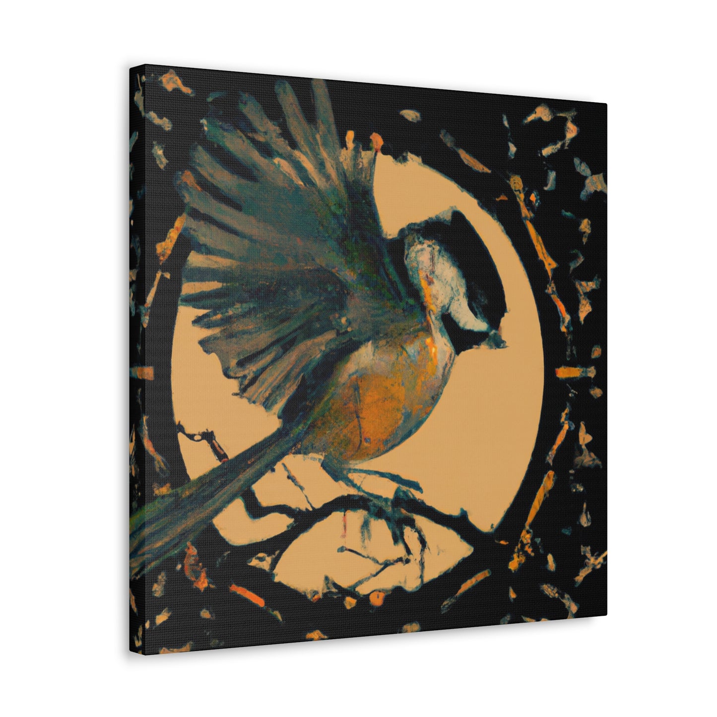 "Titmouse in Art Deco" - Canvas