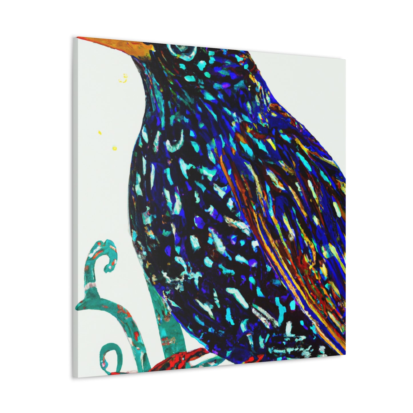 European Starling Reflection - Canvas