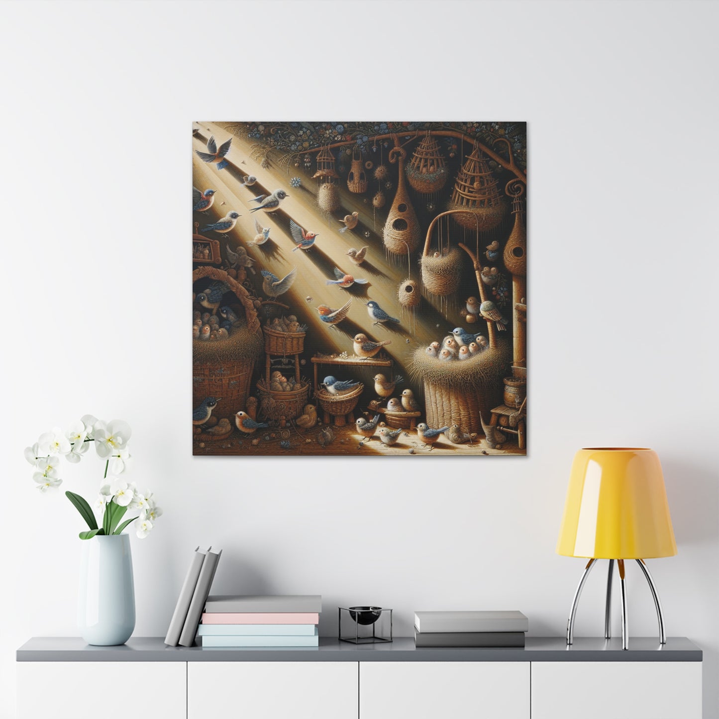 Charming Avian Abodes - Canvas