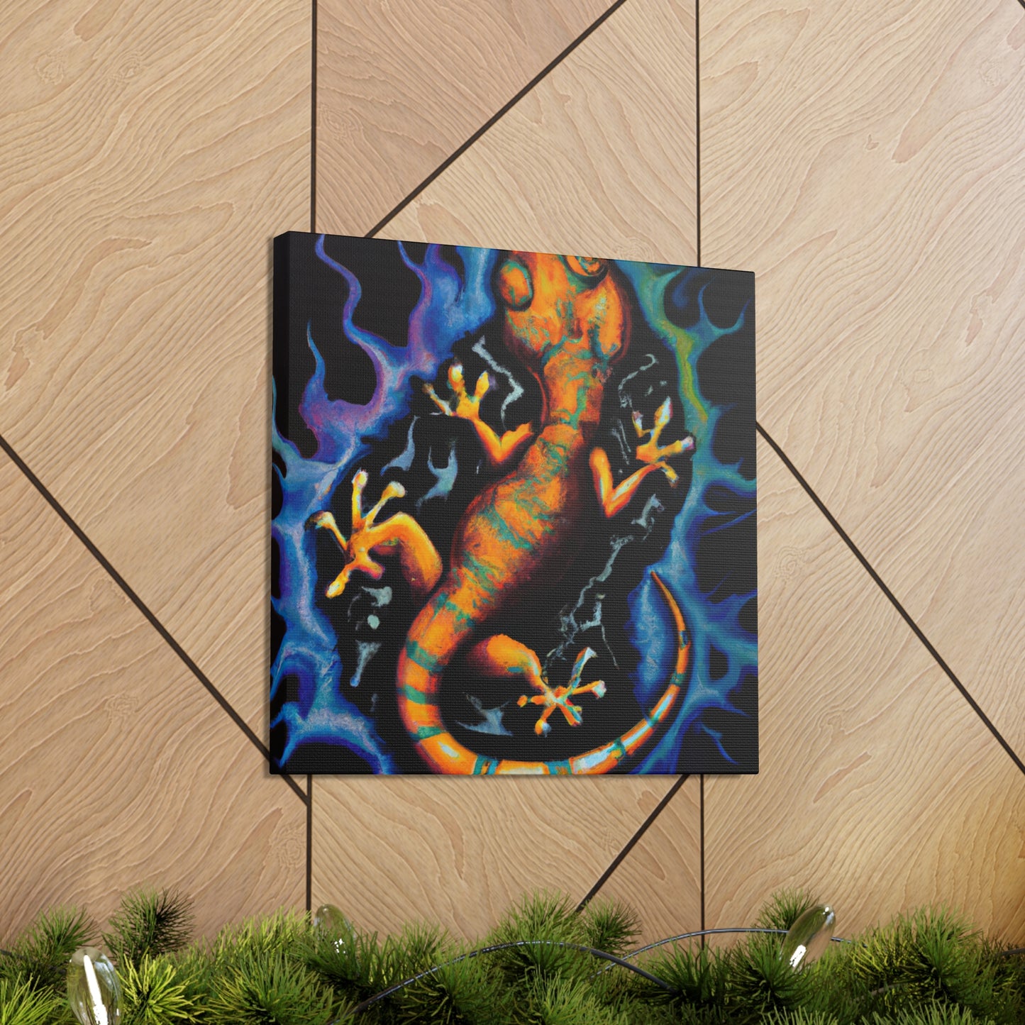 "Lizard in Art Deco" - Canvas