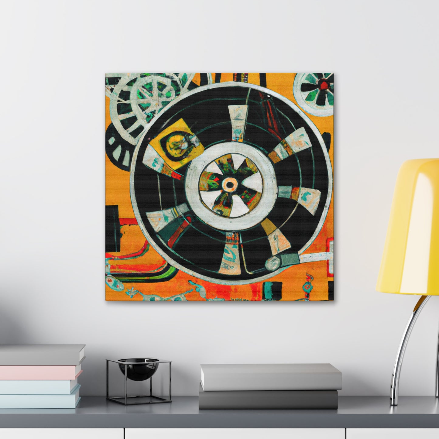 "Reel to Reel Deco" - Canvas