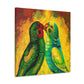 Lovebirds in Bloom - Canvas