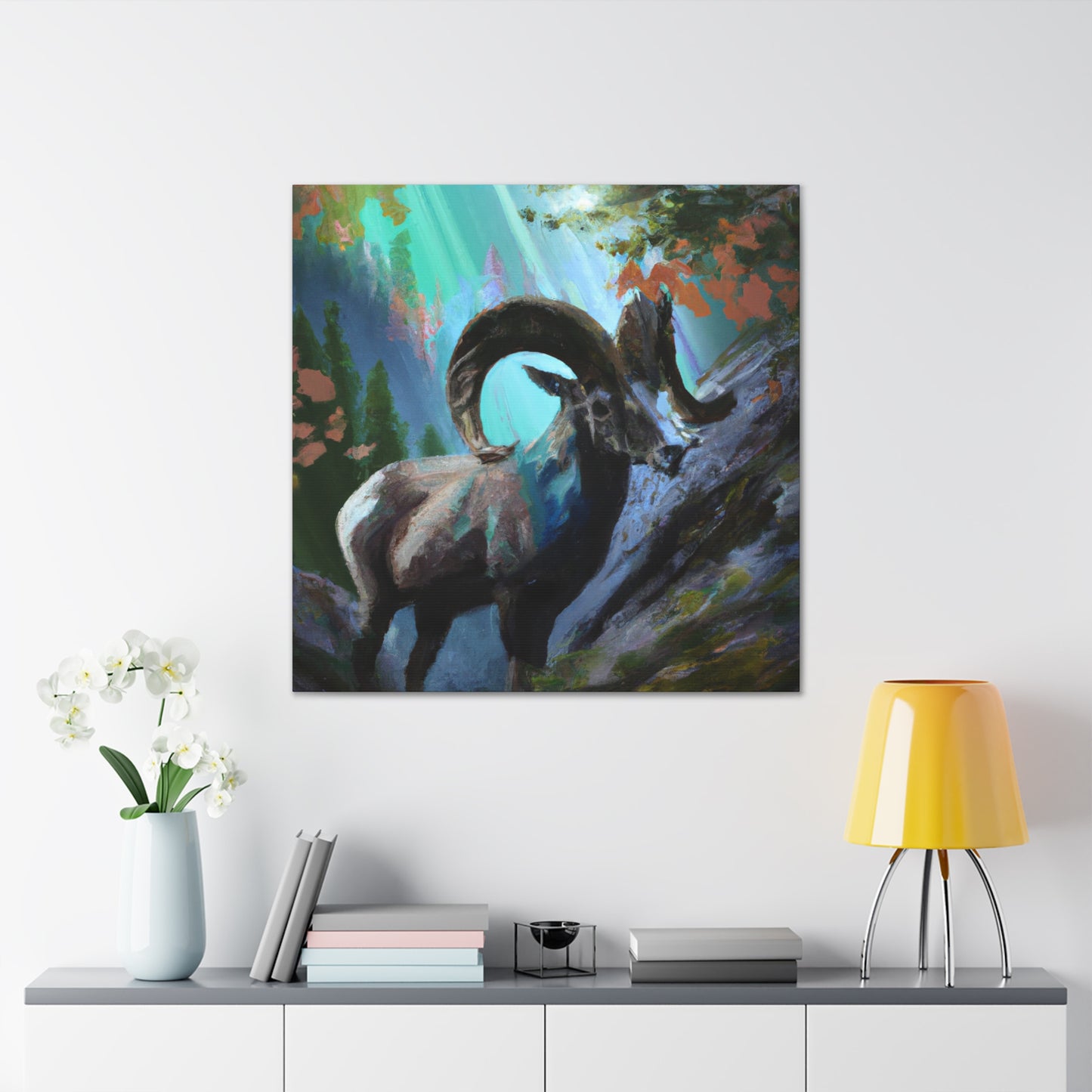 "Big Horn Majesty Approaching" - Canvas