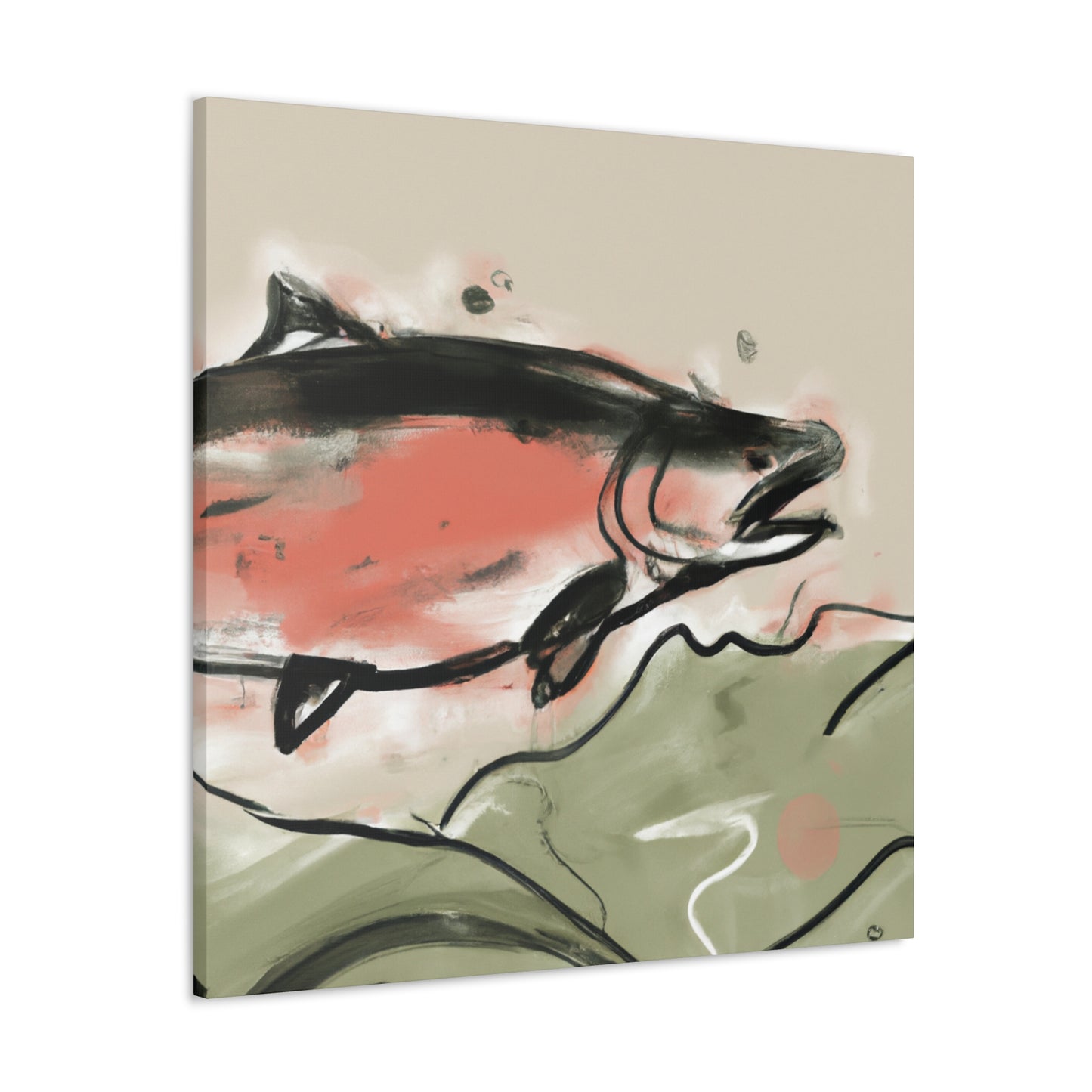 Salmon in Sunset Glow - Canvas