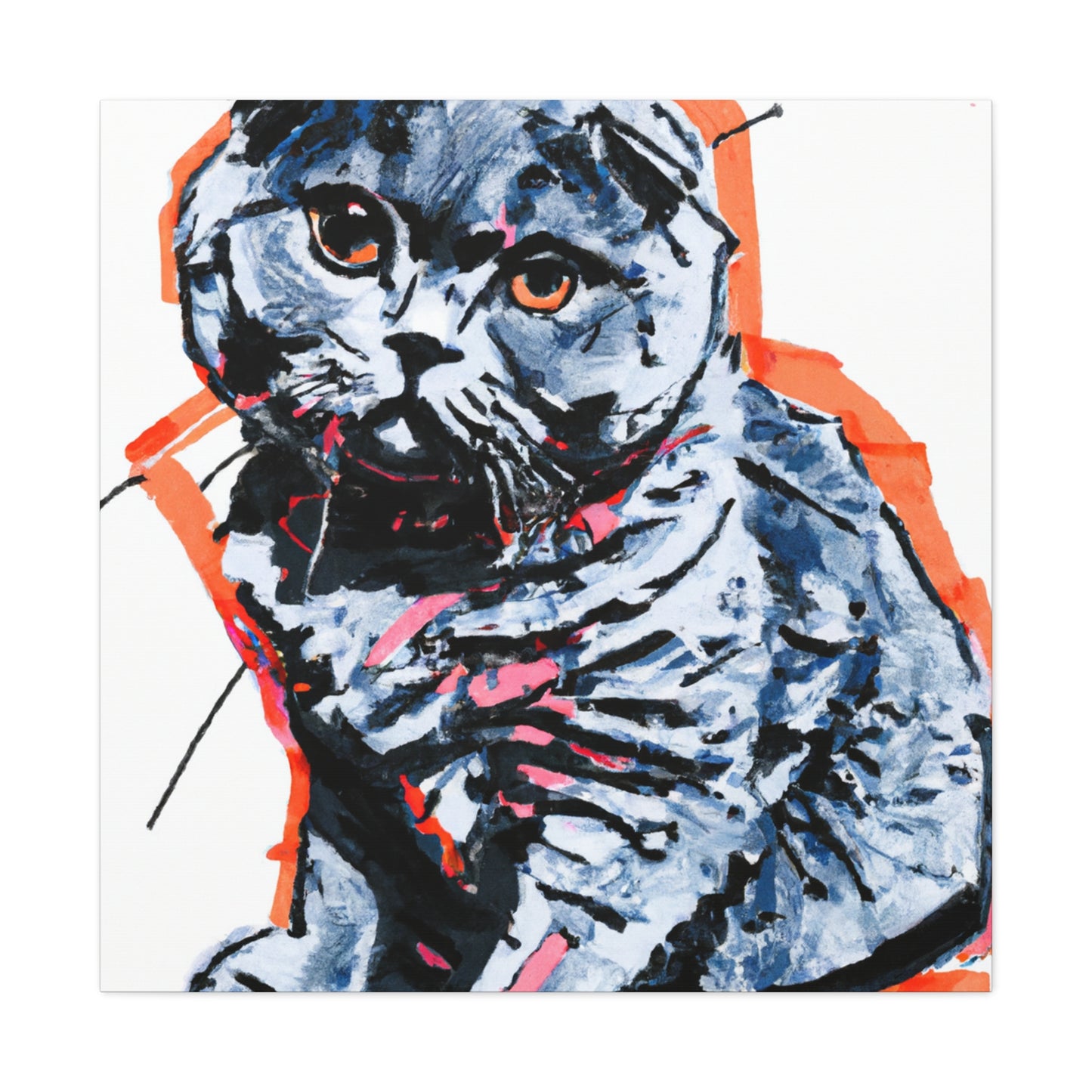 Scottish Fold Delight - Canvas