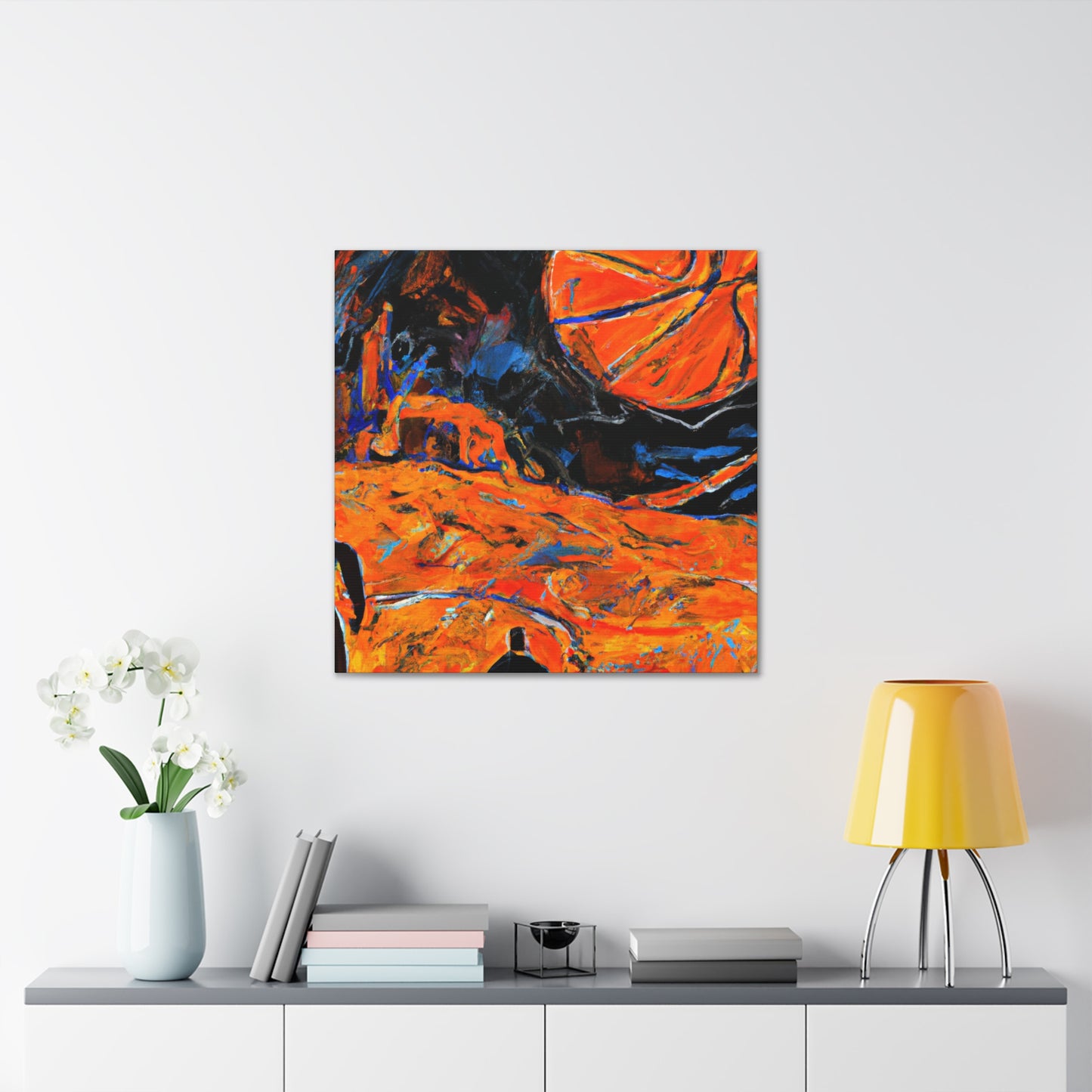 Basketball Court Abstract - Canvas