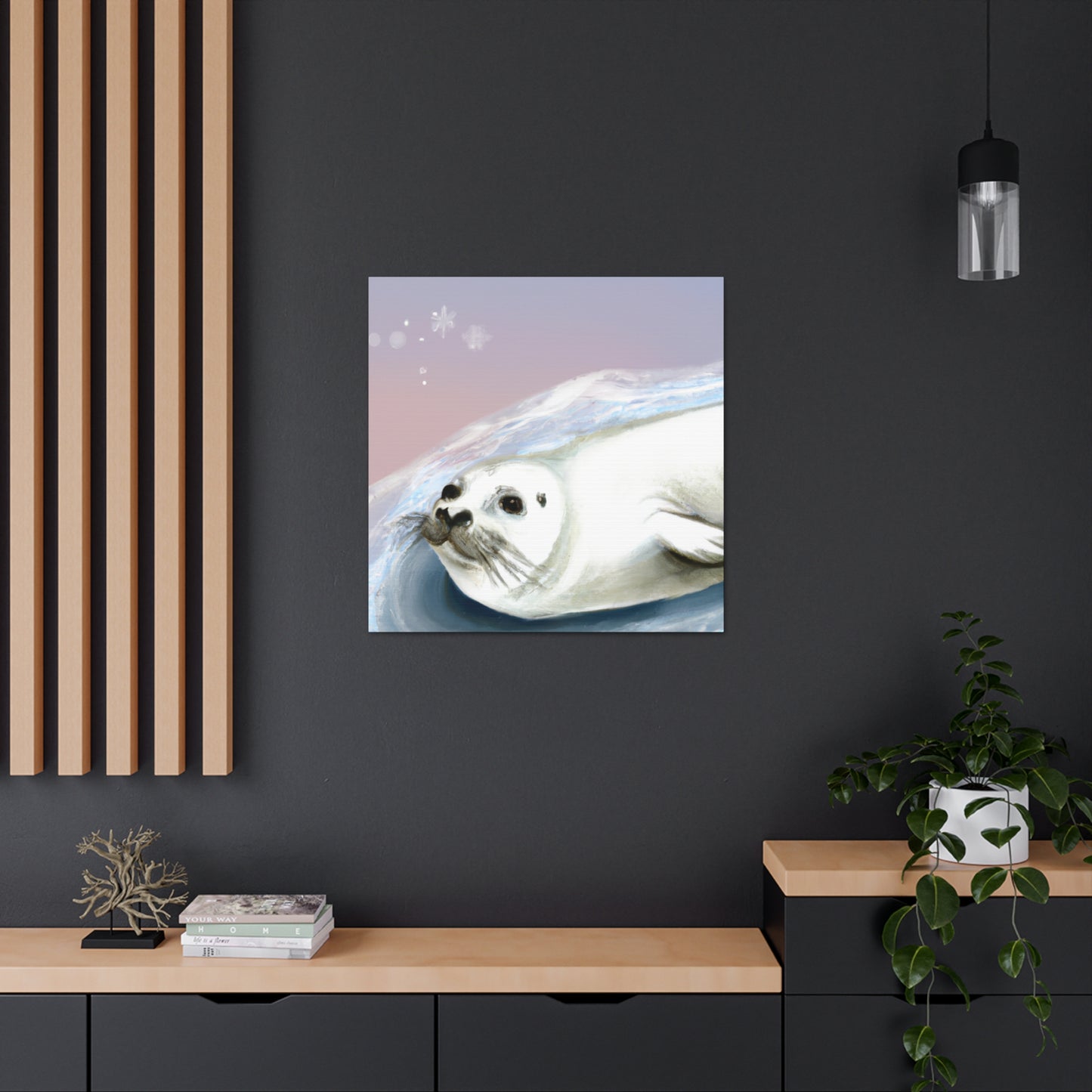 Harp Seal in Art Deco - Canvas