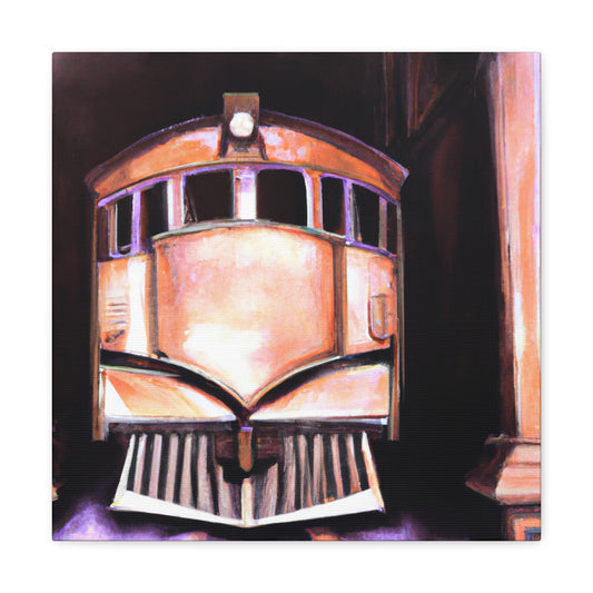 "Train in the Cityscape" - Canvas