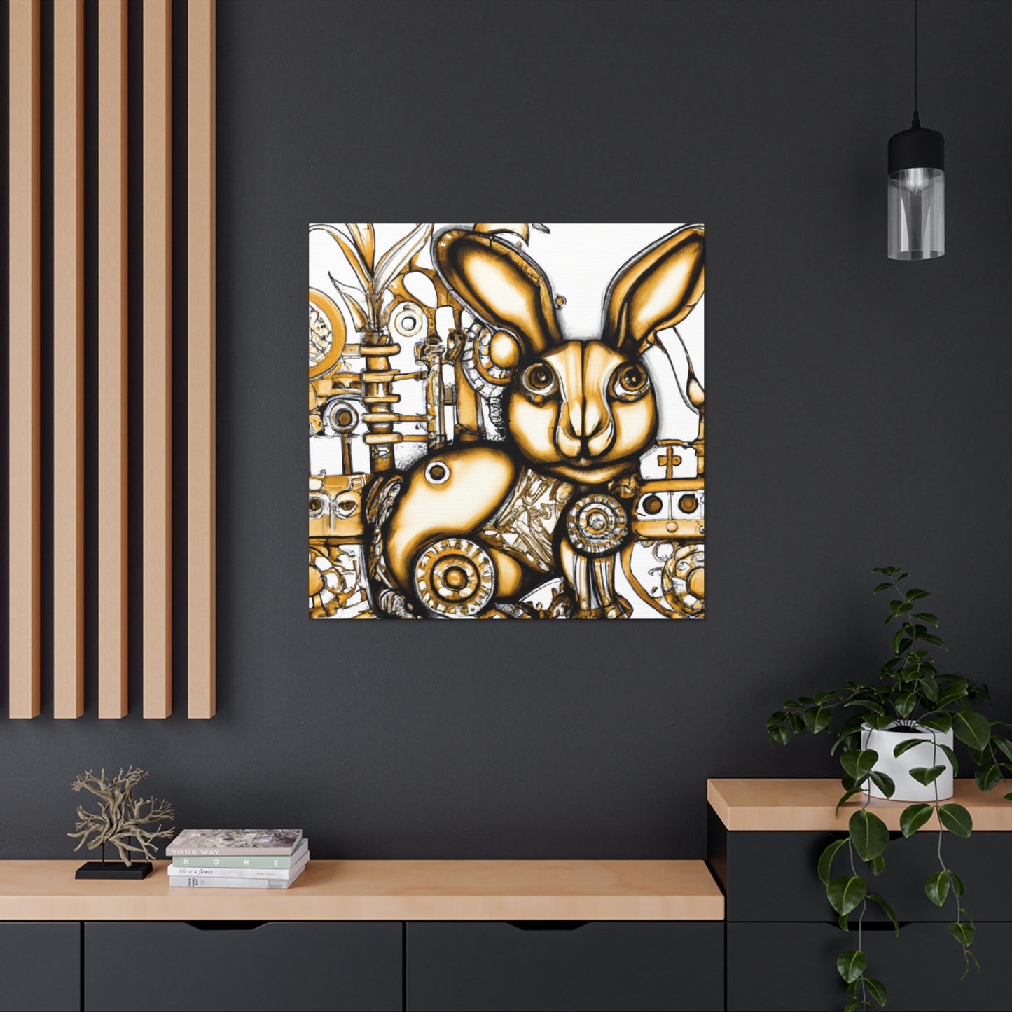 Rabbit in Steamsteel - Canvas