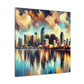 Miami: Vibrant Cityscape Eruption - Canvas