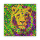 Lion in Pointillism - Canvas