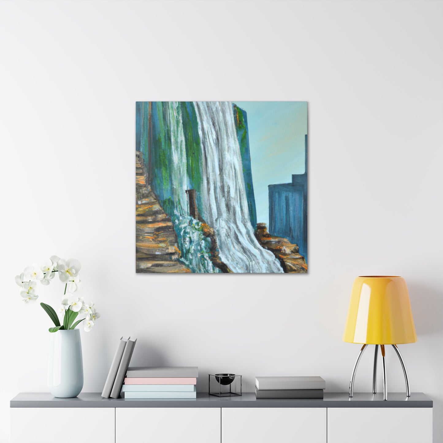 "Majestic Waterfall Dream" - Canvas