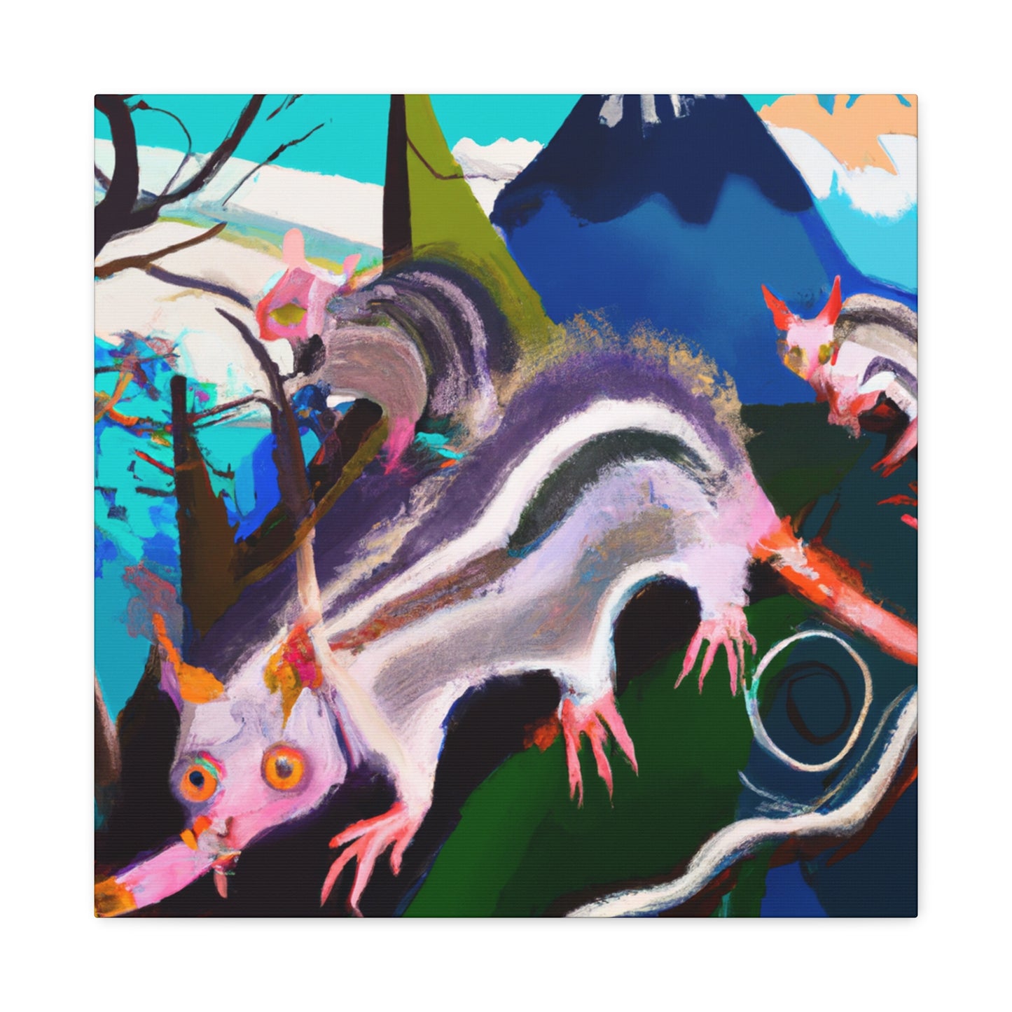 "Opossum Among Dreamscapes" - Canvas