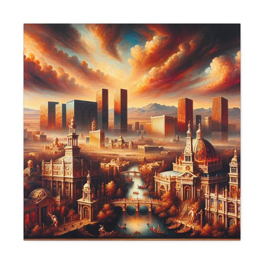 Gilded City Oasis Desire - Canvas