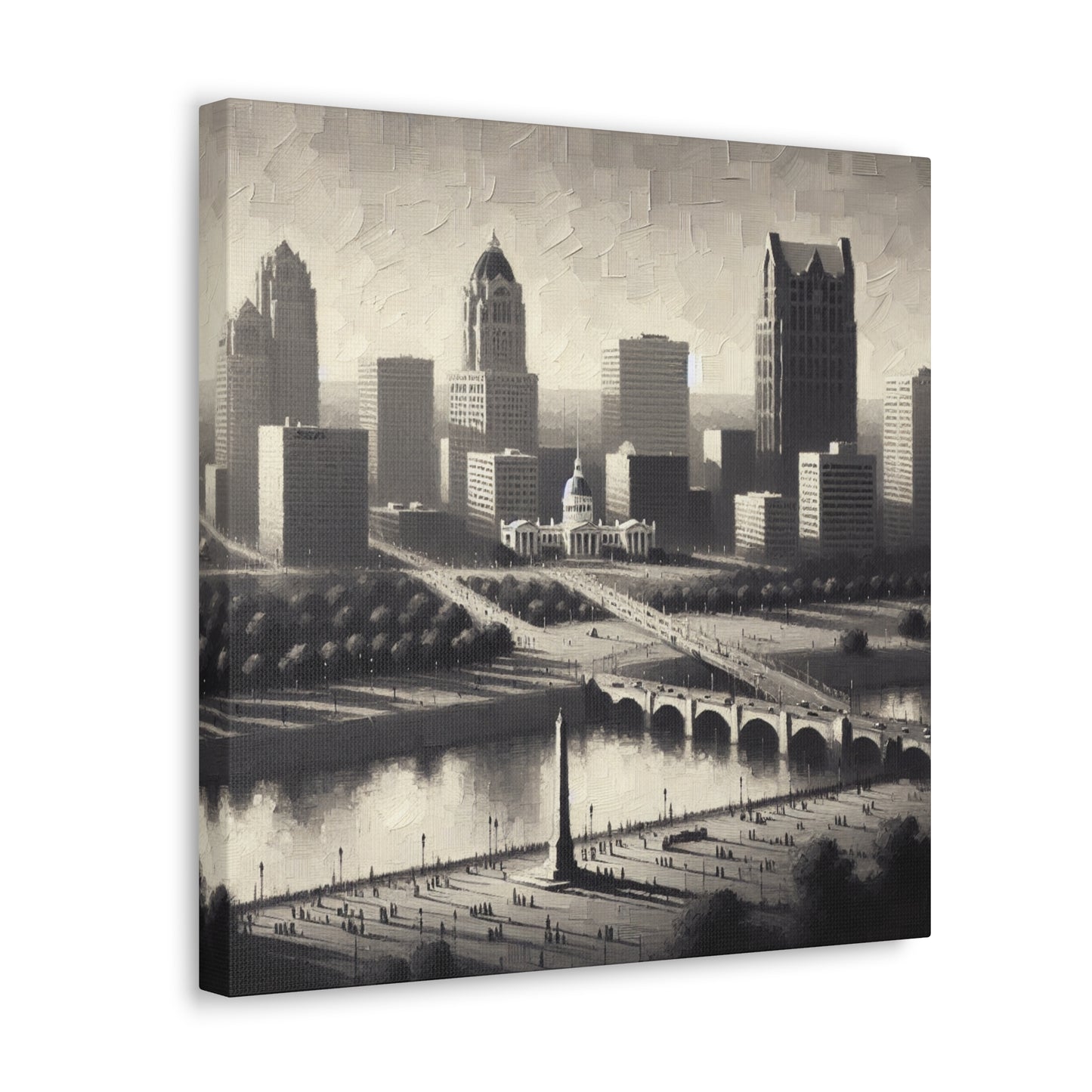 "Cityscape Symphony: St. Louis" - Canvas