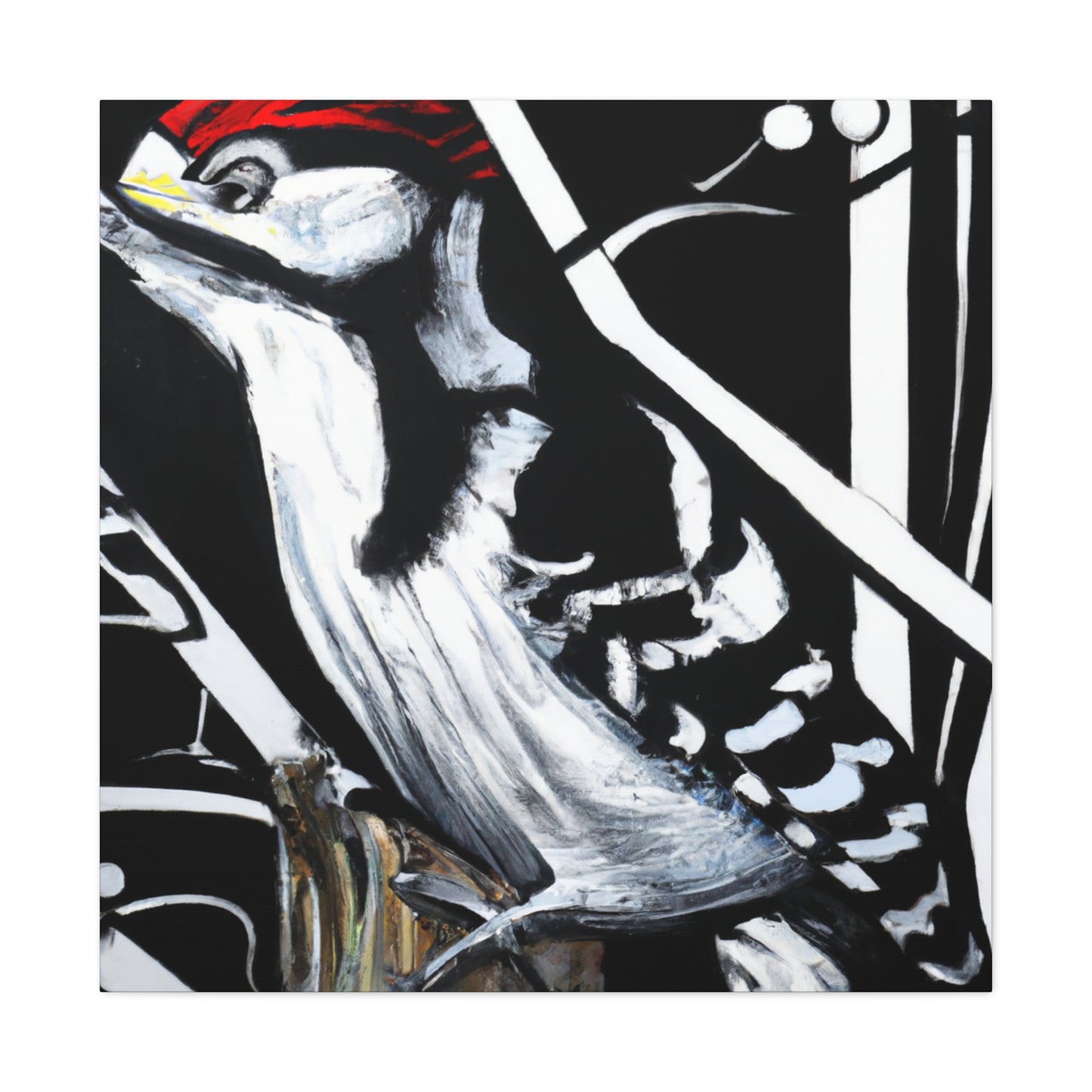 Downy Woodpecker Joy - Canvas