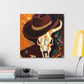 "Cow Skull in Rococo". - Canvas