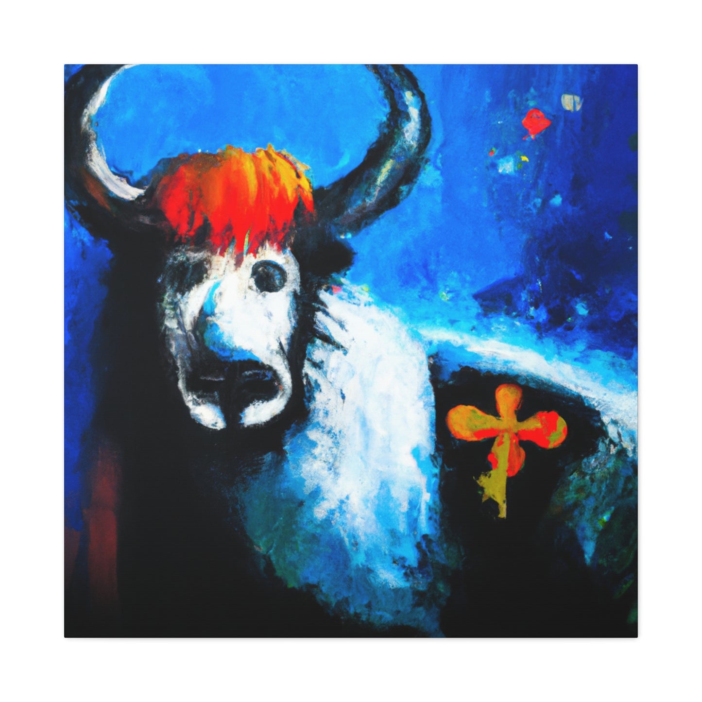 Yak in Abstract Form - Canvas