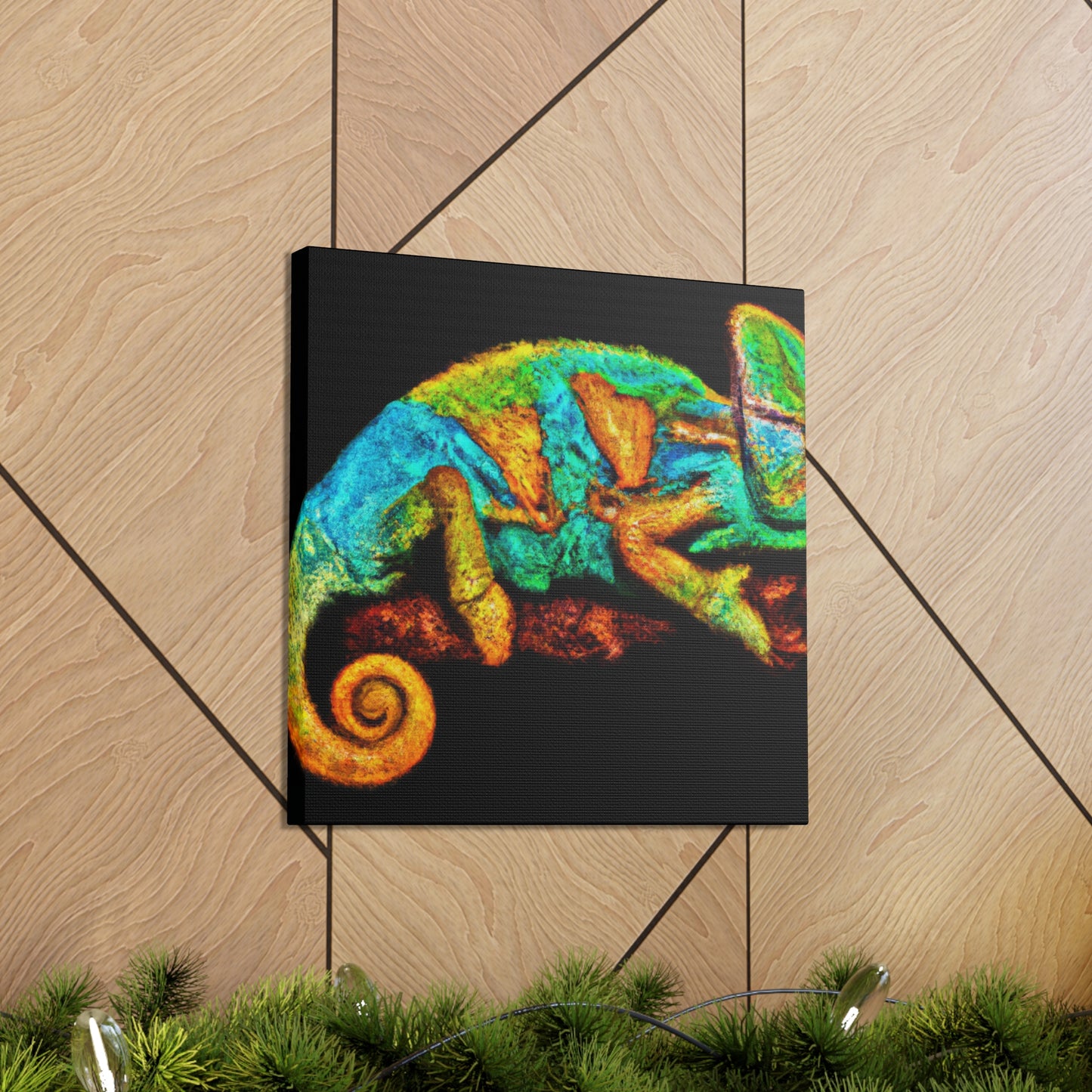 "Veiled Chameleon Reflection." - Canvas