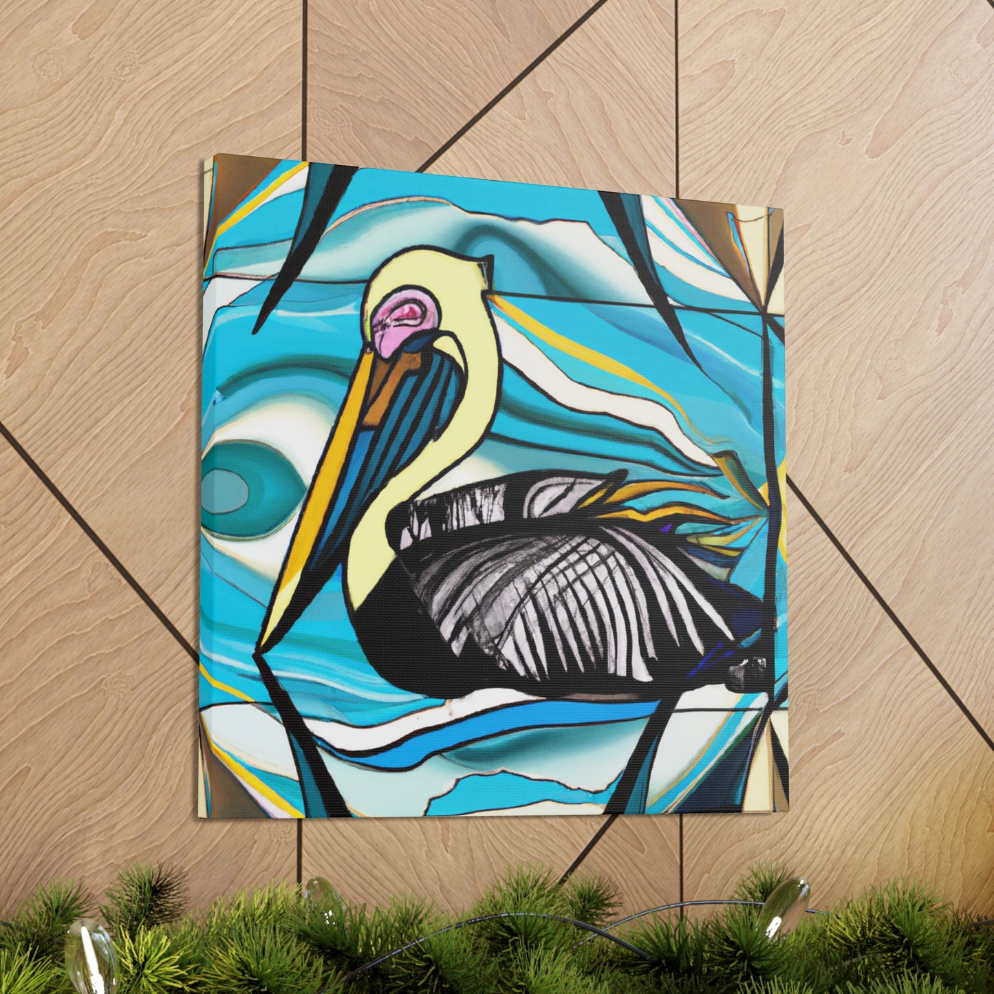 Pelican in Art Deco - Canvas