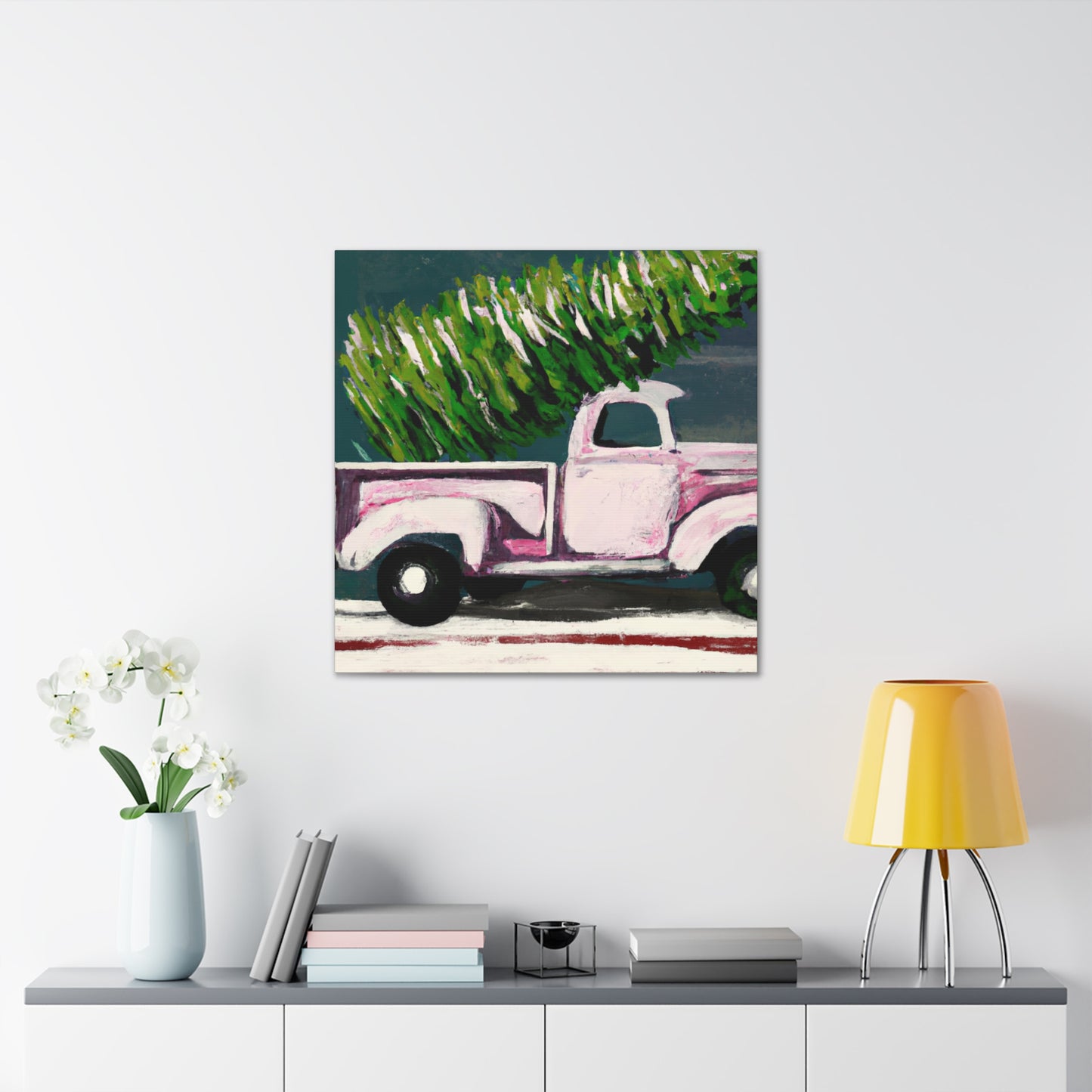 "Christmas Truck Revival Painting" - Canvas