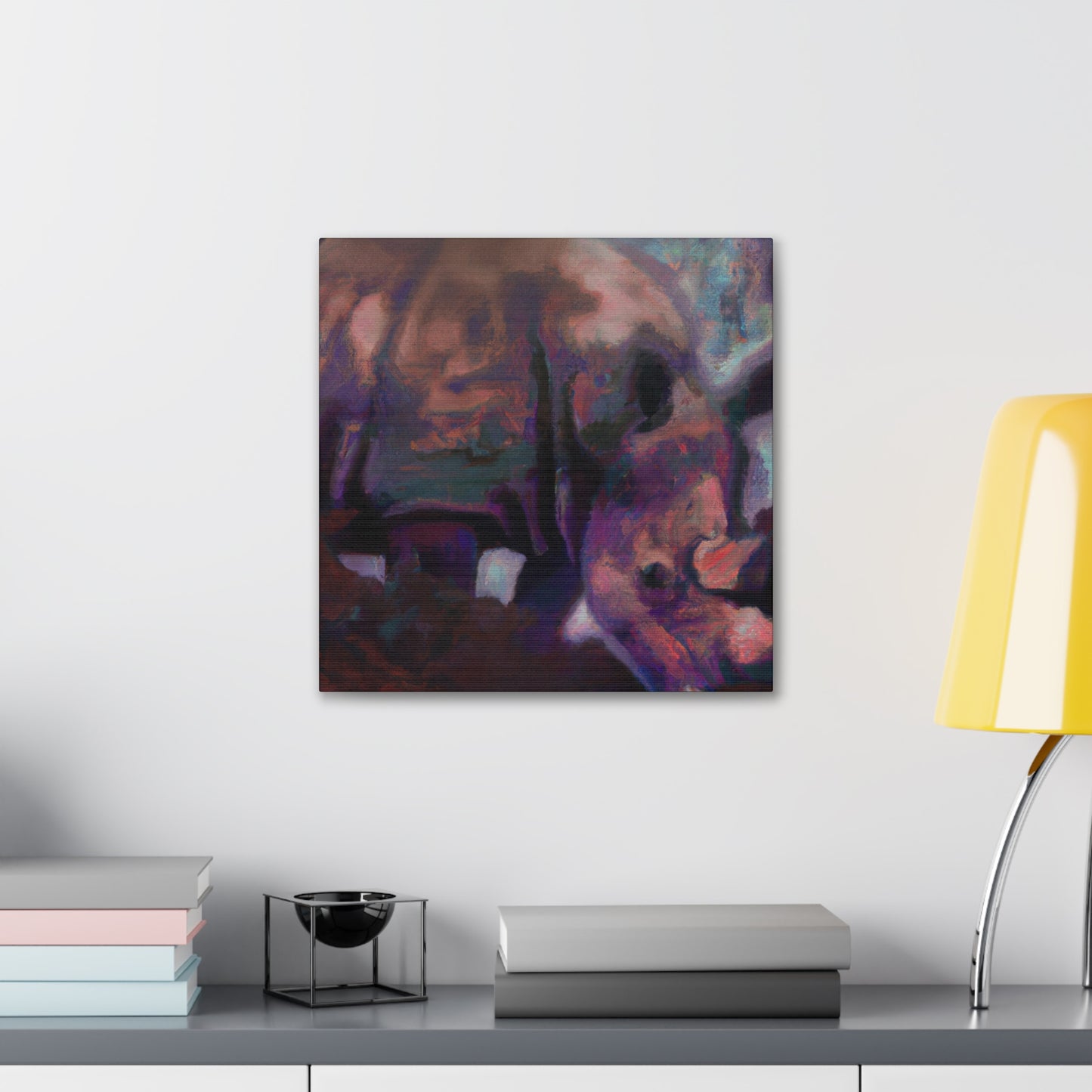 Indian Rhinoceros Dreaming - Canvas